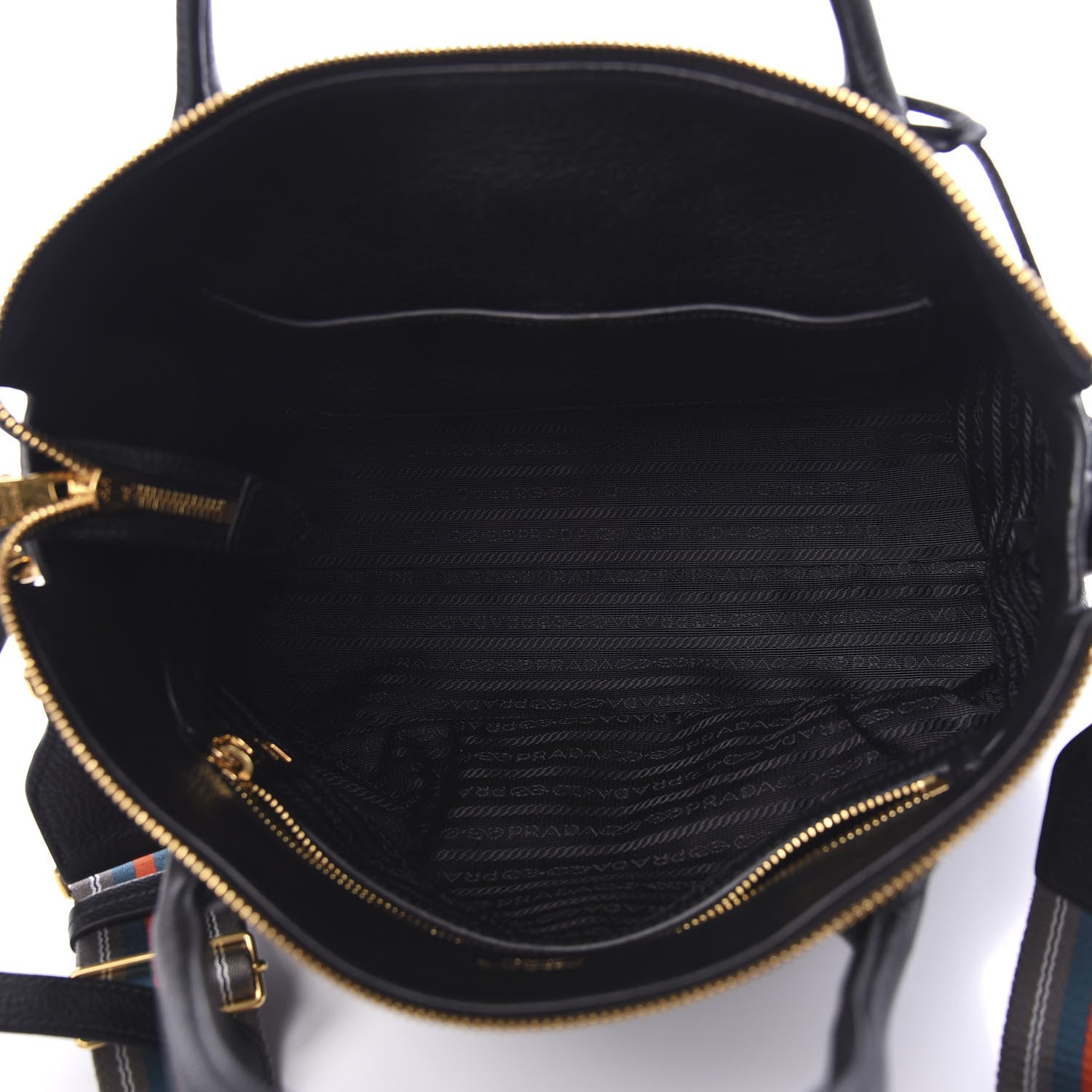Prada Vitello Daino Tote Black 4 of 8