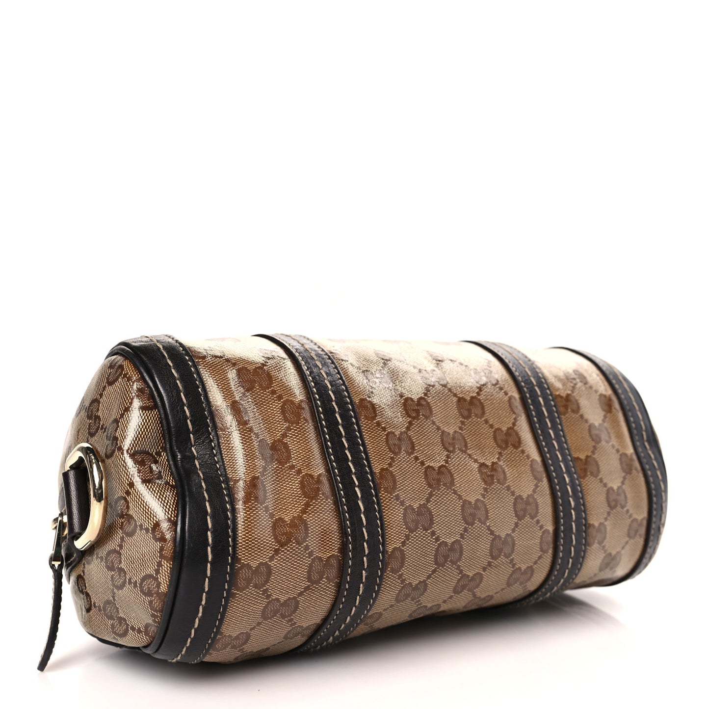 Crystal Monogram Duchessa Small Boston Bag Brown