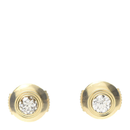 Cartier 18K Yellow Gold Diamond MM D'Amour Earrings 1 of 6