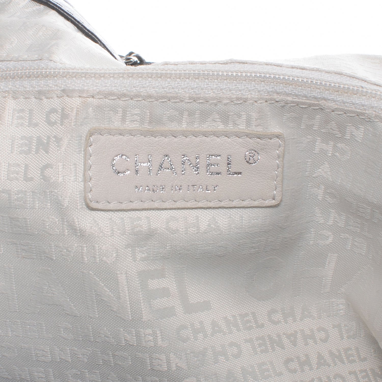 Chanel Leather Contrast Stitch Drawstring Tote Black 7 of 9