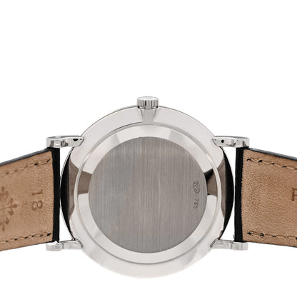 Patek Philippe 18K White Gold Alligator 33mm Calatrava Manual Winding Watch 3919G-001 4 of 5