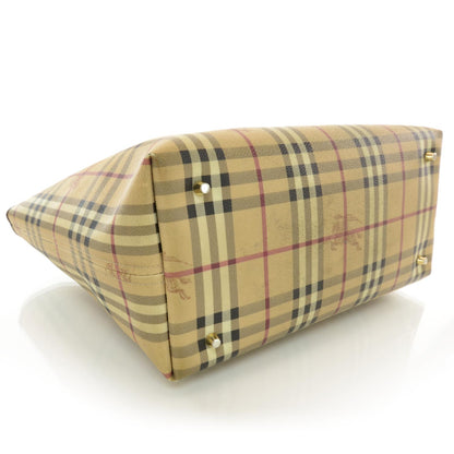 Burberry Haymarket Check Large Tote Brown 4 of 7