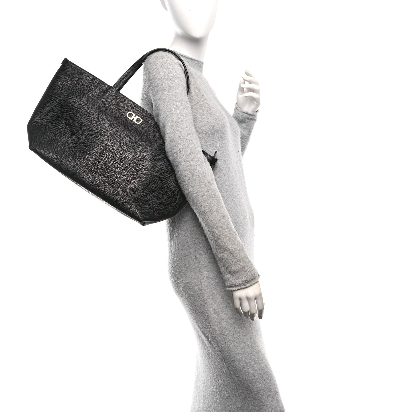 Calfskin Medium Tote Black