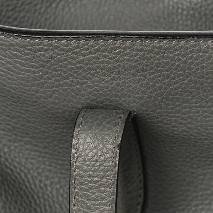 Alexander McQueen Pebbled Calfskin Large Skull Padlock Zip Around Tote Dark Grey 9 of 9