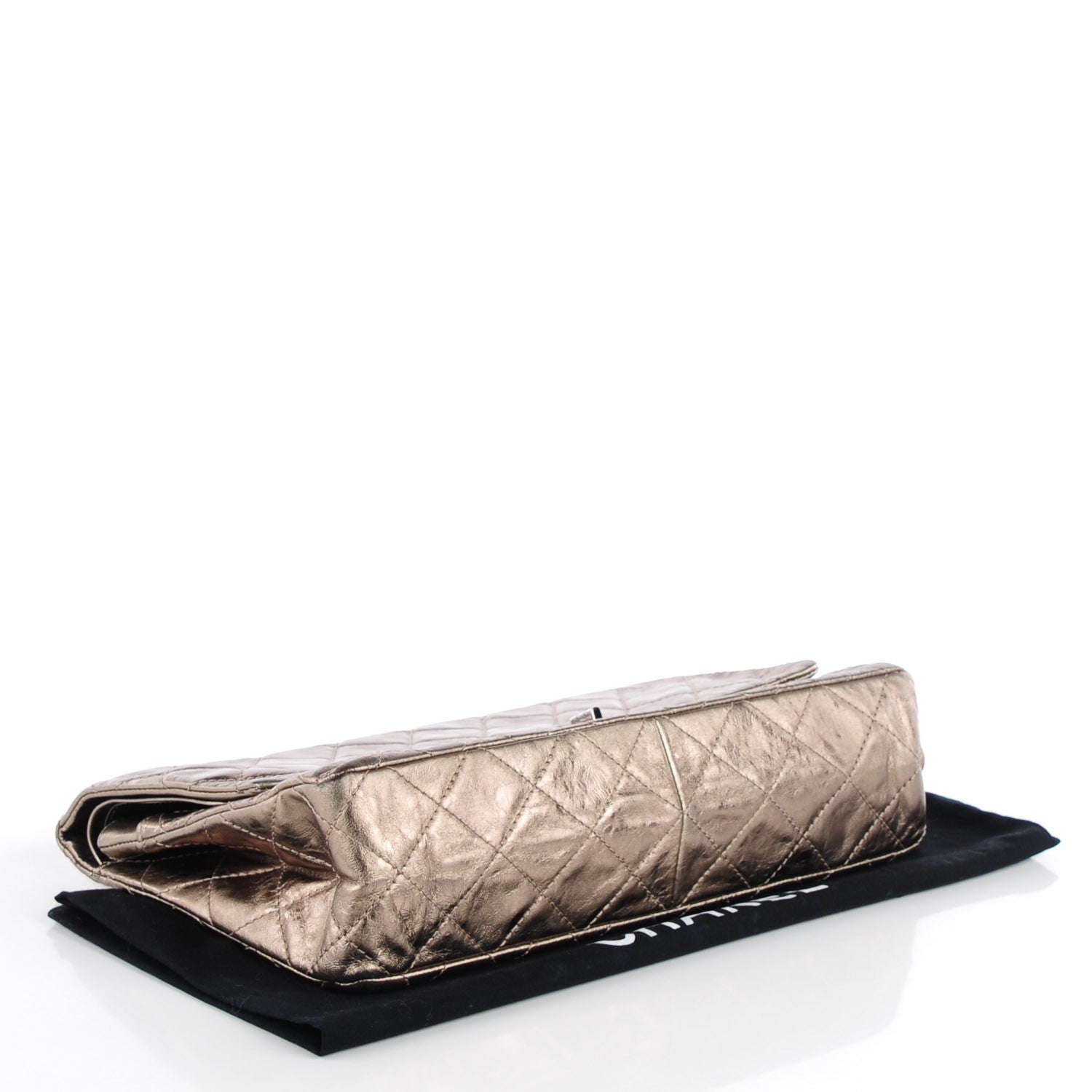 Chanel Metallic Aged Calfskin Quilted 2.55 Reissue 228 Flap Light Gold 4 of 9