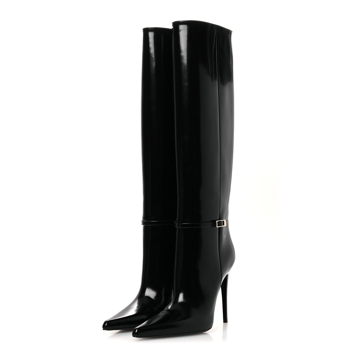 Glazed Calfskin Vendome 110 Boots 40 Black