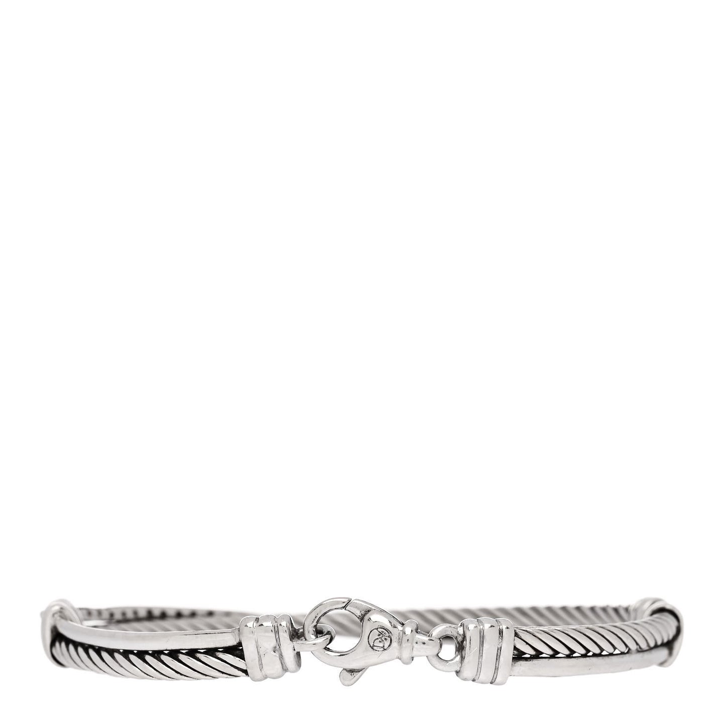 Sterling Silver Diamond 3mm Crossover Bracelet