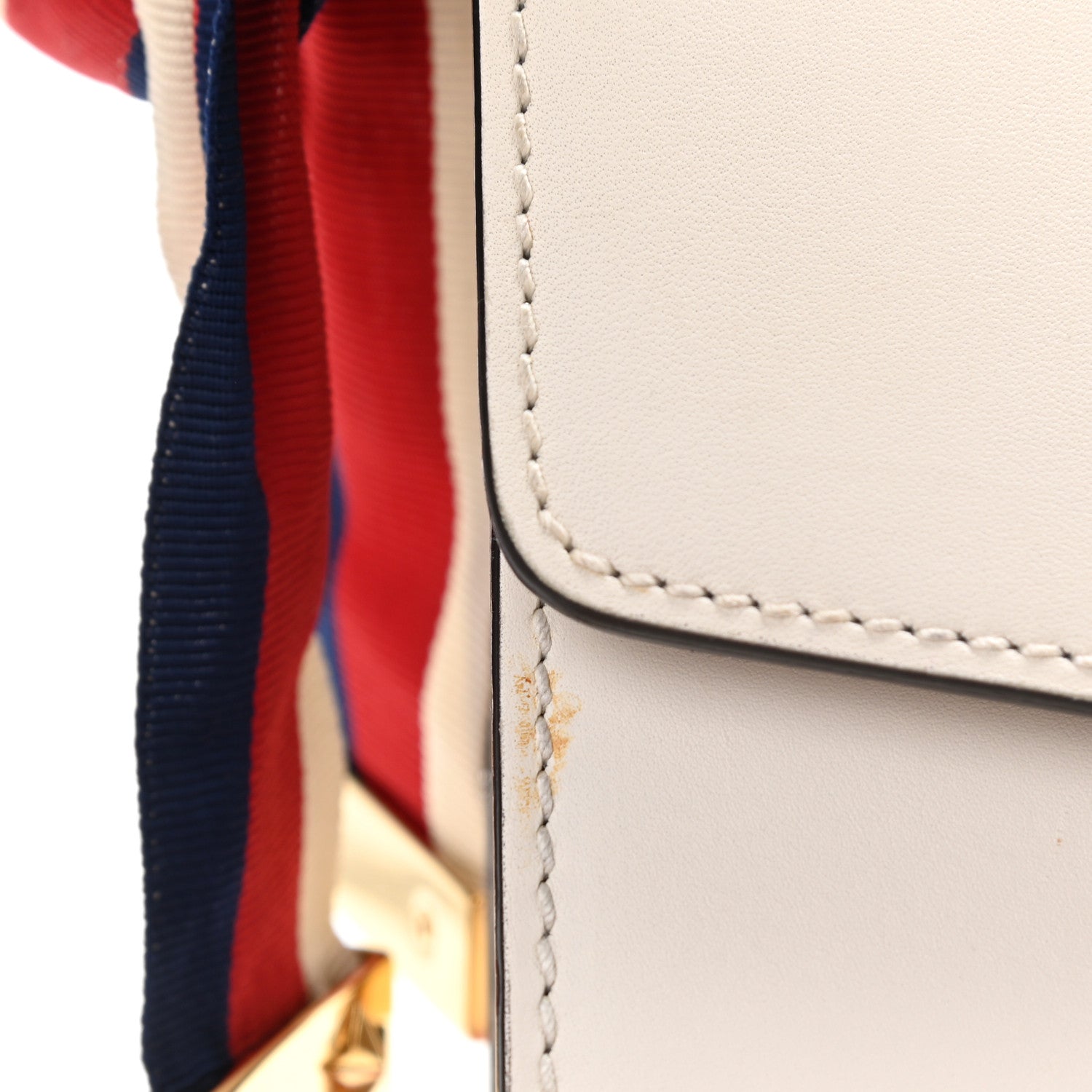 Gucci Calfskin Small Sylvie Shoulder Bag Off White 12 of 17