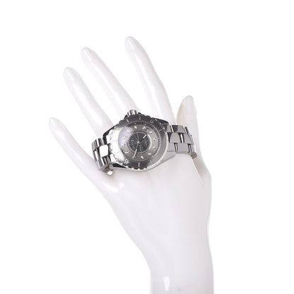 Chanel Titanium Ceramic Diamond 38mm J12 Automatic Watch 2 of 6