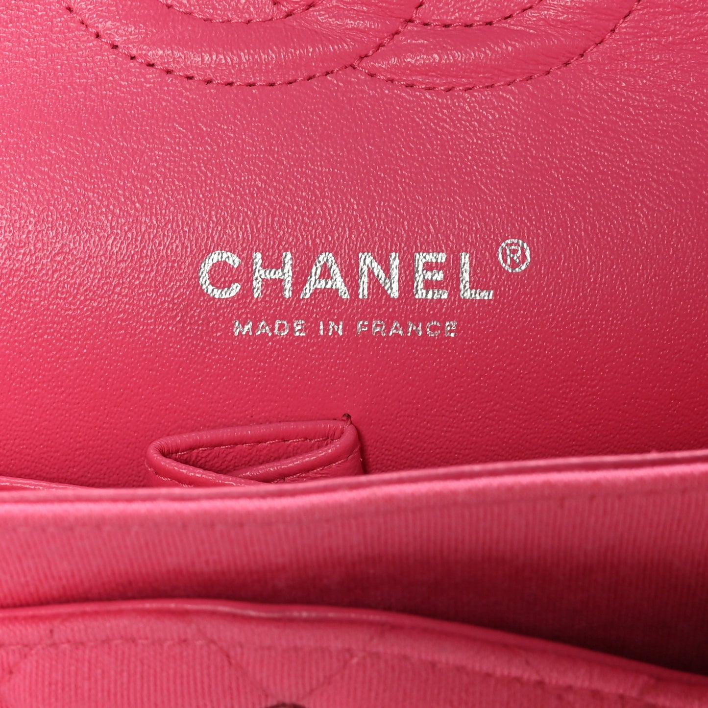 Jersey Quilted Medium Double Flap Dark Pink