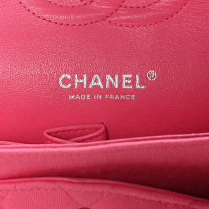 Chanel Jersey Quilted Medium Double Flap Dark Pink 6 of 10