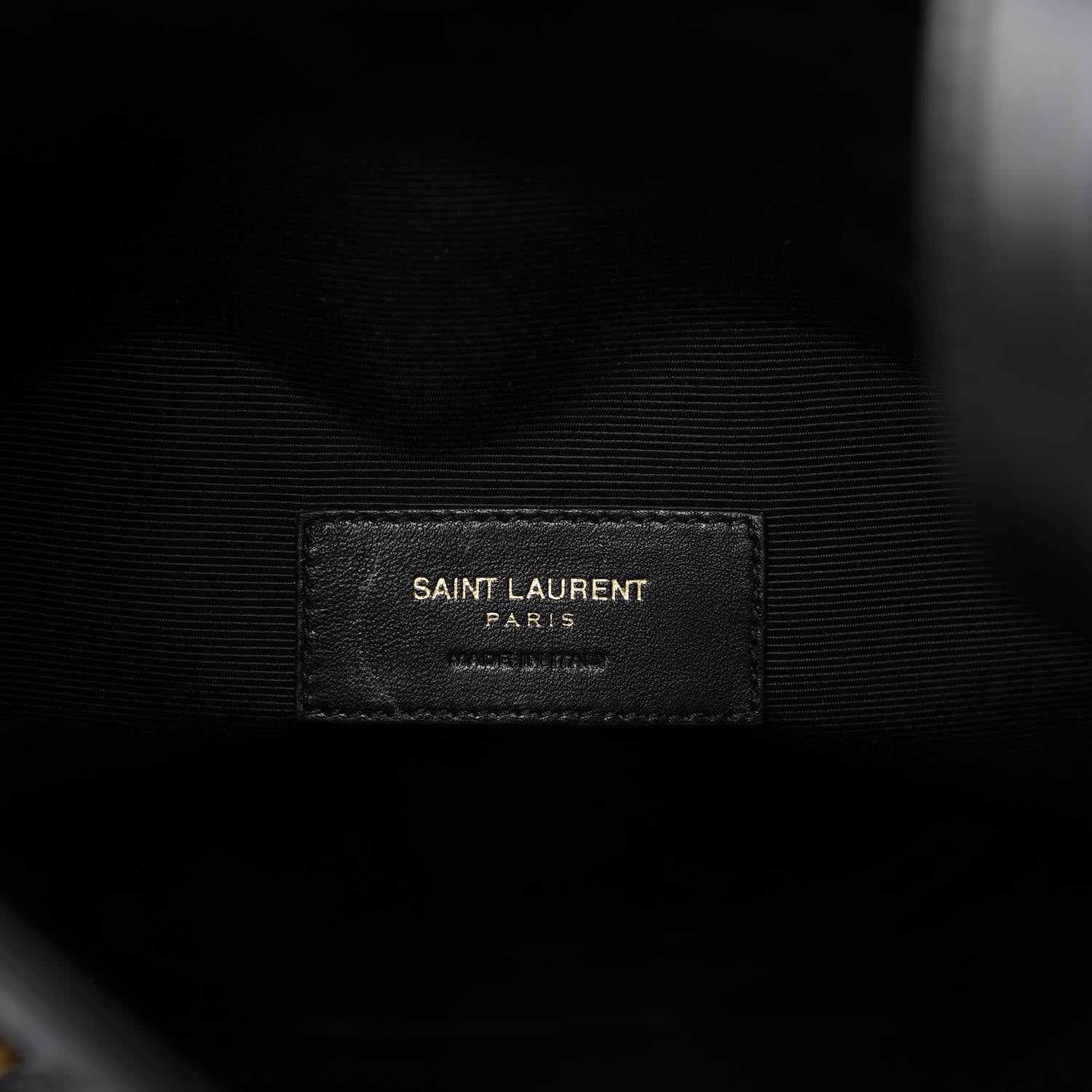 Saint Laurent Calfskin Fringe Small Monogram Bucket Bag Black 8 of 9