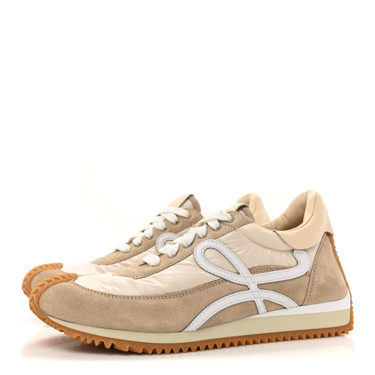 Loewe Nylon Suede Flow Runners Sneakers 37 Beige 2 of 11