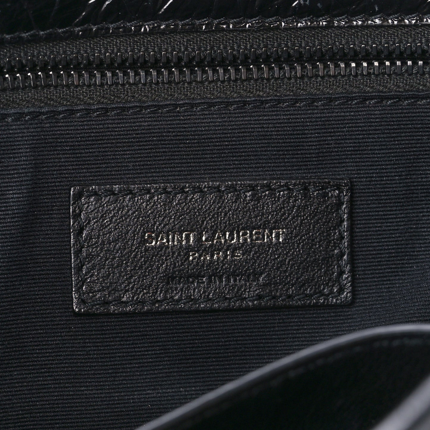 Crinkled Calfskin Matelasse Monogram Medium Niki Chain Satchel Black