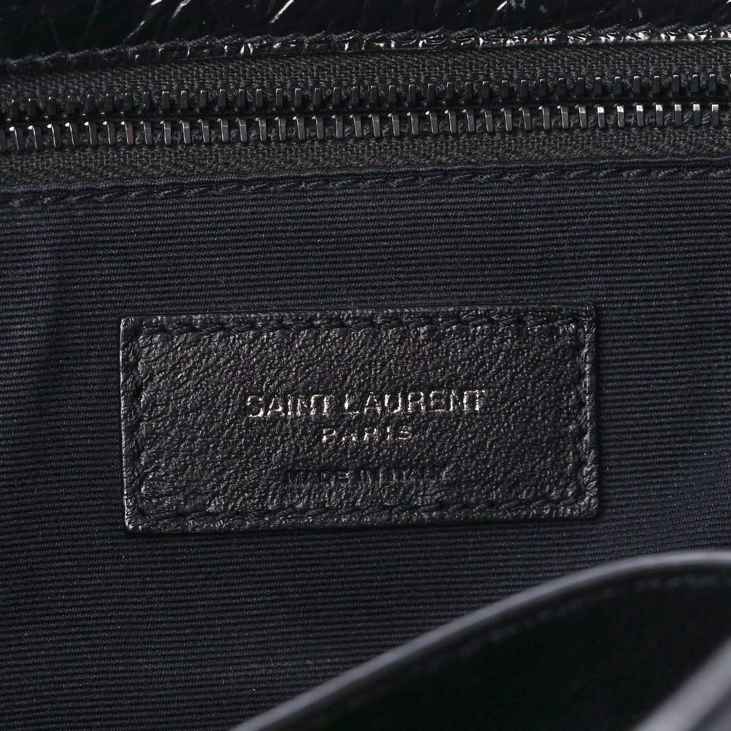 Saint Laurent Crinkled Calfskin Matelasse Monogram Medium Niki Chain Satchel Black 7 of 11