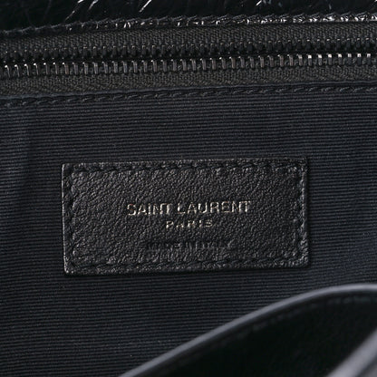 Saint Laurent Crinkled Calfskin Matelasse Monogram Medium Niki Chain Satchel Black 7 of 11