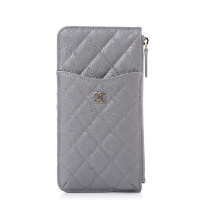Chanel Caviar Quilted Classic iPhone Pouch Grey 1 of 12