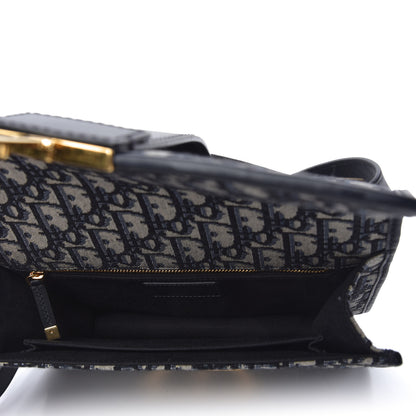 Christian Dior Oblique 30 Montaigne Flap Bag Blue 5 of 10