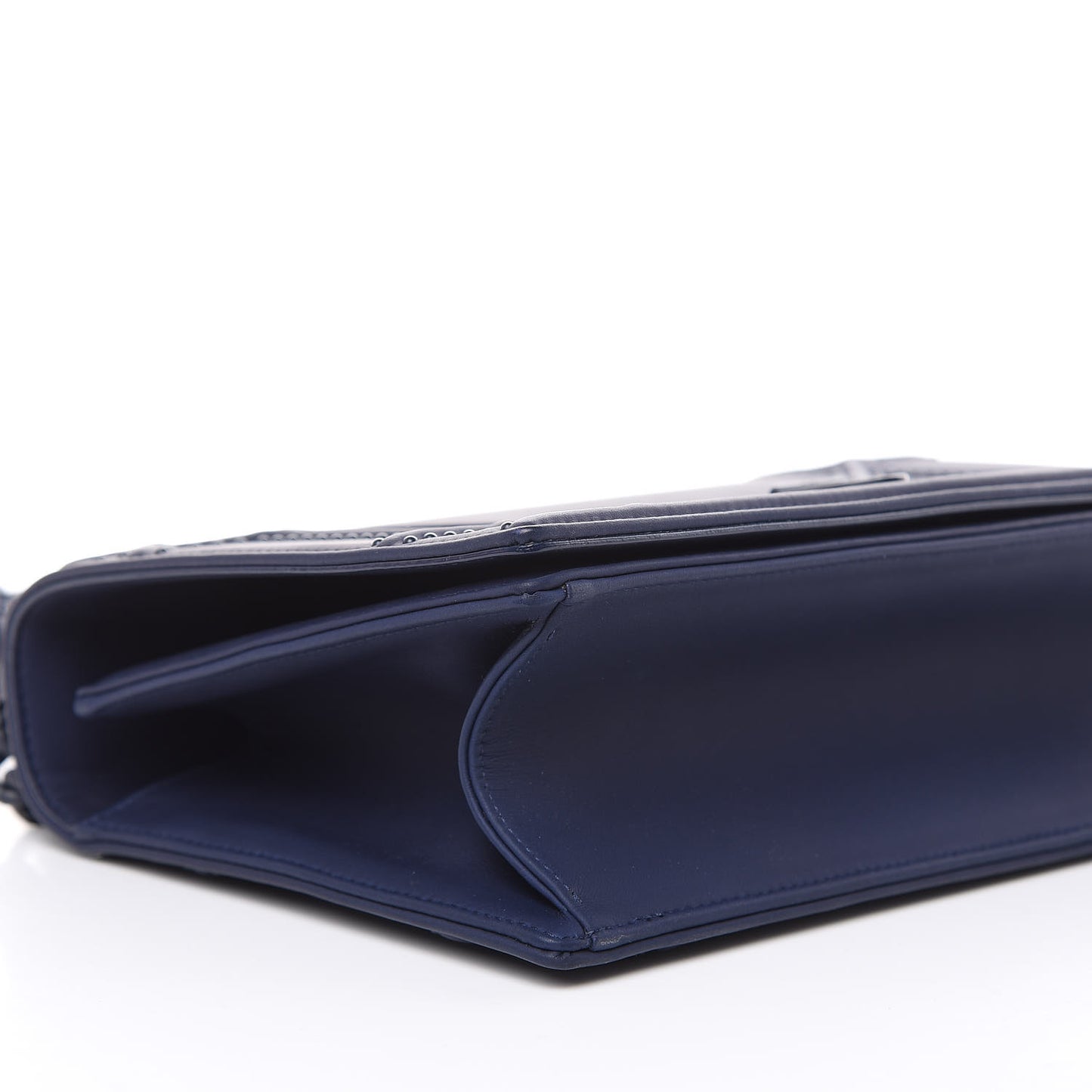 Ultra Matte Calfskin Studded Medium Diorama Flap Bag Indigo