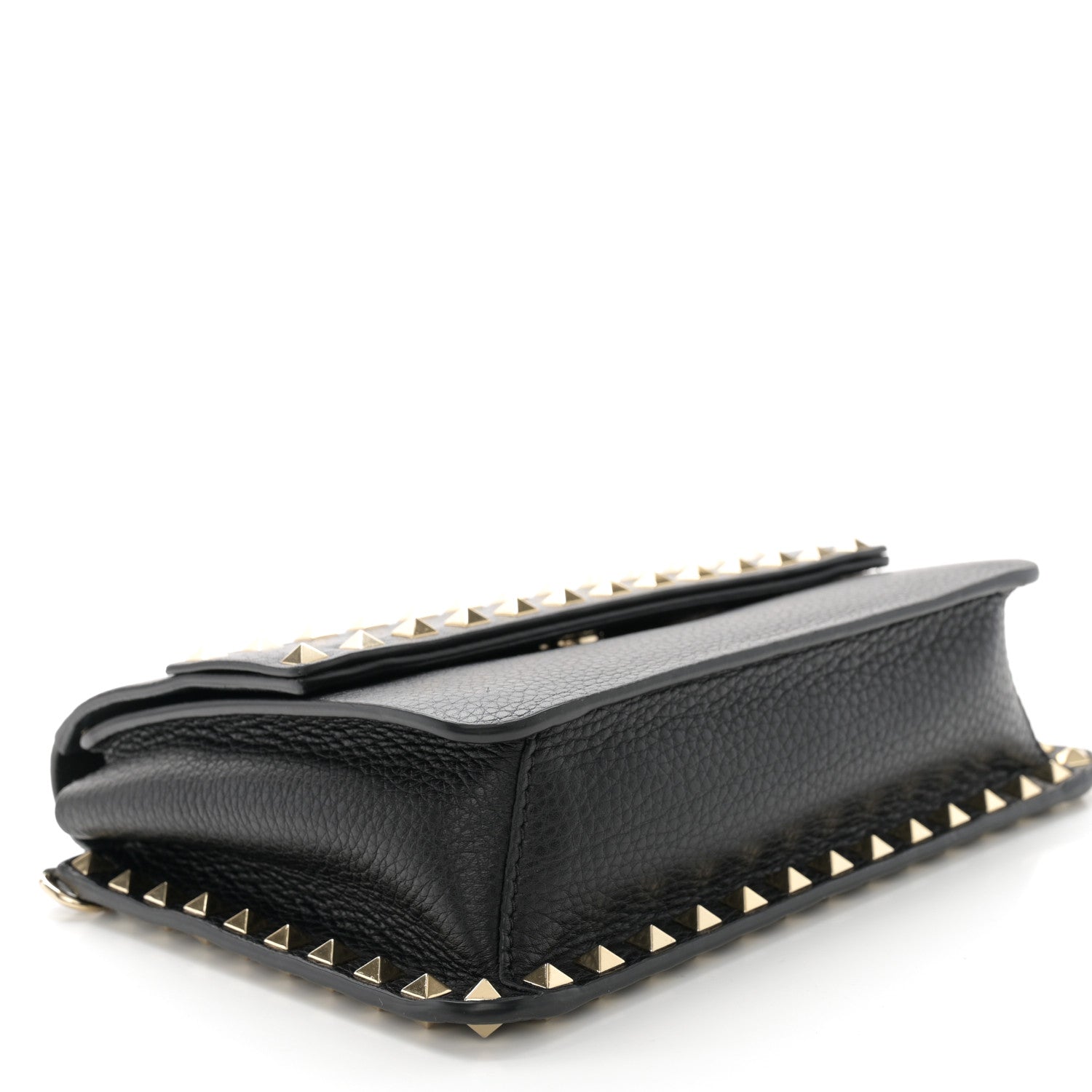 Valentino Garavani Vitello Rockstud Side Slip Crossbody Black 4 of 13