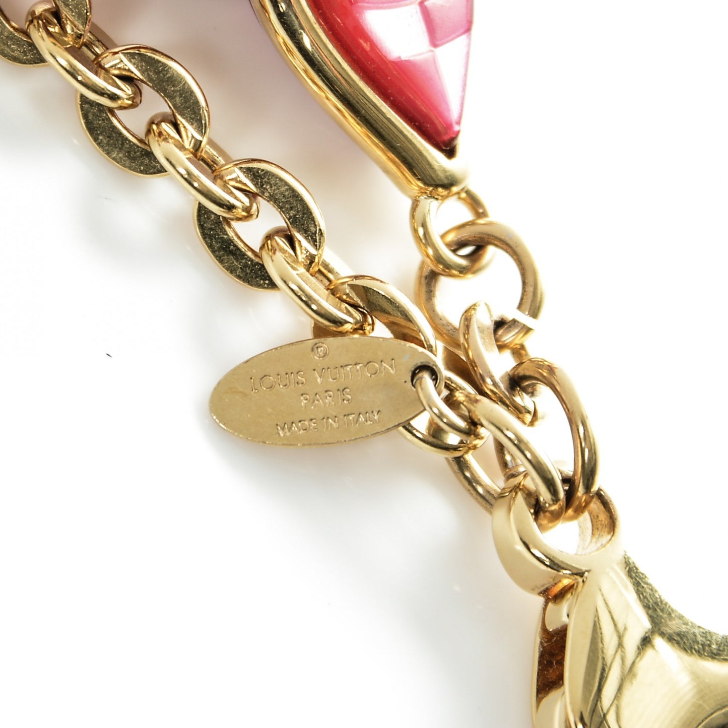 Metal Resin Mosaique Bag Charm Rouge Fauviste