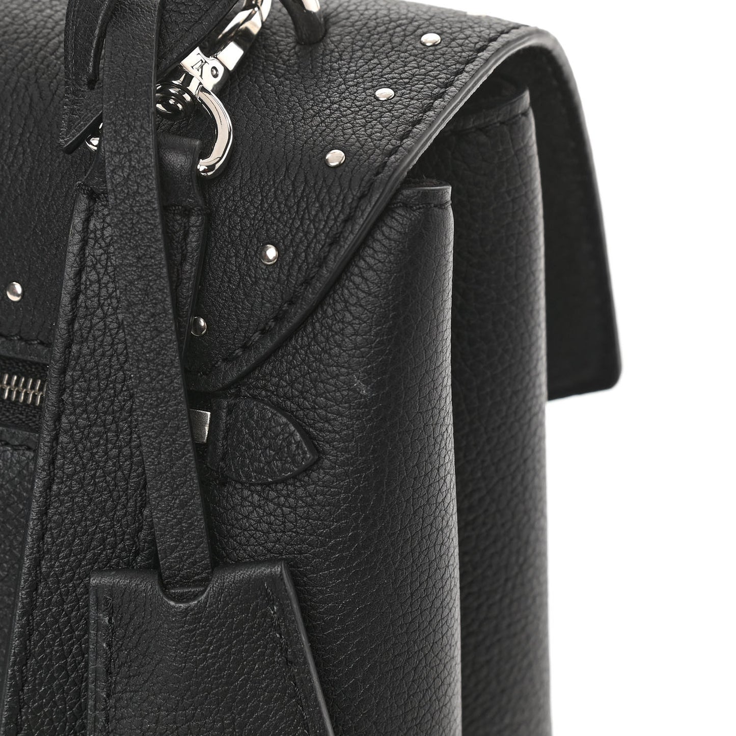 Soft Calfskin My Lockme Studs Black