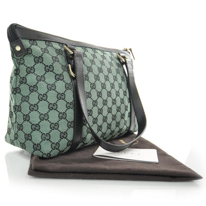 Gucci Monogram Abbey Tote Green 3 of 9