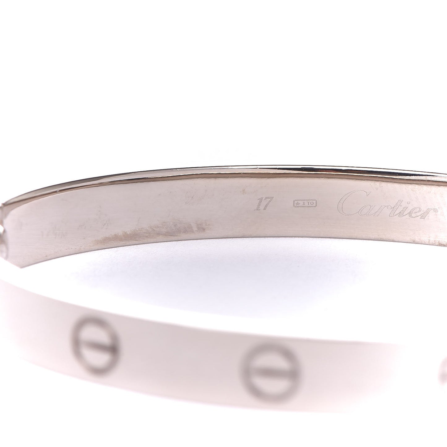 18K White Gold LOVE Bracelet 17