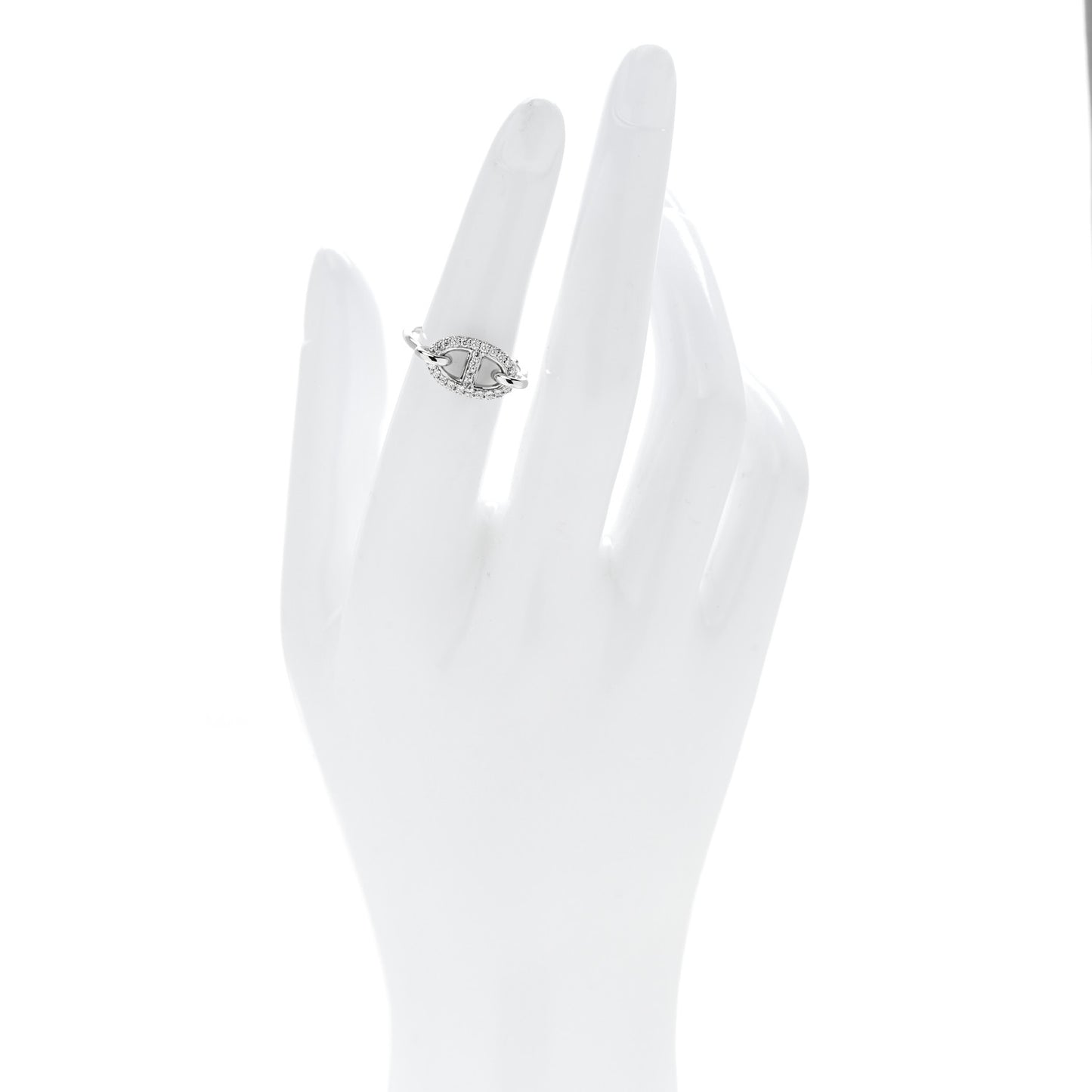 18K White Gold Diamond Farandole Ring 50 5.25