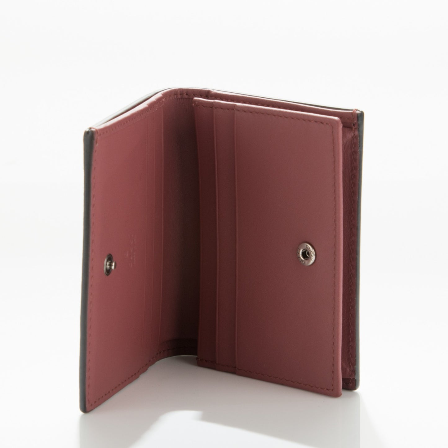 GG Supreme Monogram Blooms Card Case Beige Multicolor Dry Rose