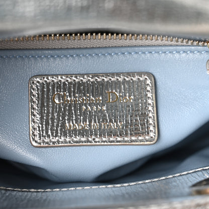 Christian Dior Metallic Grained Calfskin Cannage Mini Lady Dior Silver 6 of 10