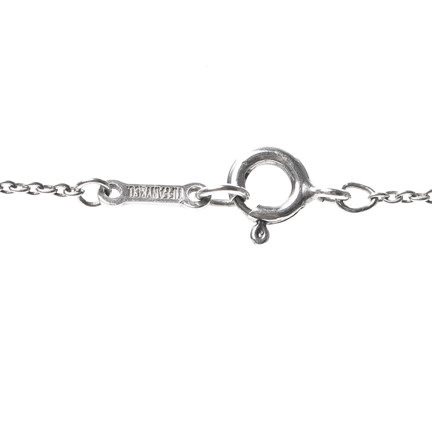 Tiffany Sterling Silver 12mm Elsa Peretti Bean Pendant Necklace 4 of 6