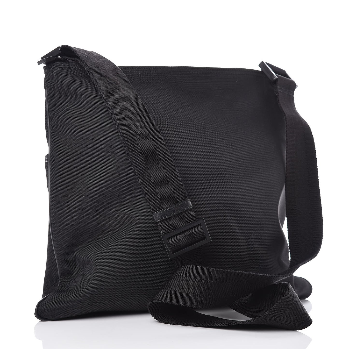 Nylon Web Interlocking G Messenger Bag Black