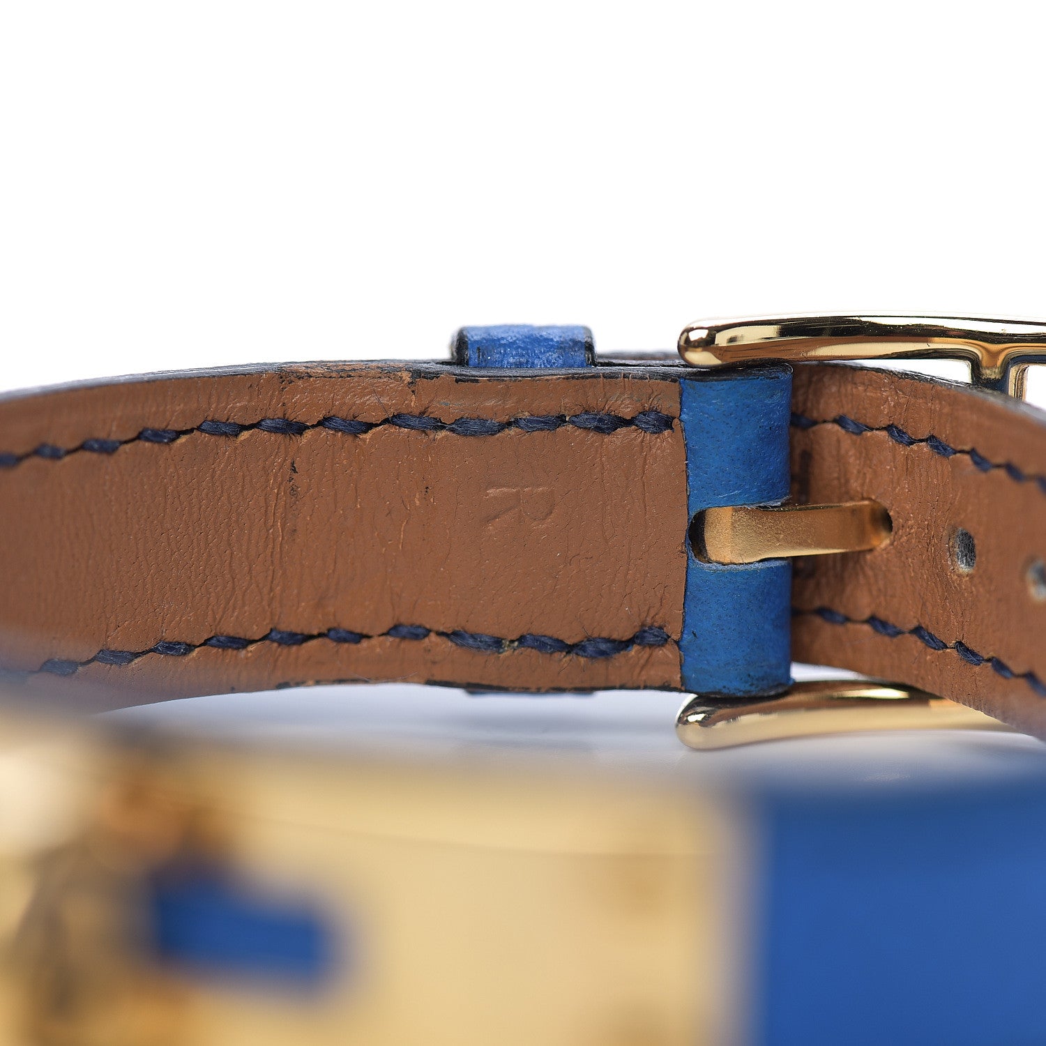 Hermes Stainless Steel Courchevel 20mm Kelly Cadena Quartz Watch Bleu France 3 of 3