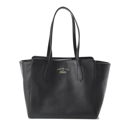 Gucci Pebbled Calfskin Small Swing Tote Black 1 of 11