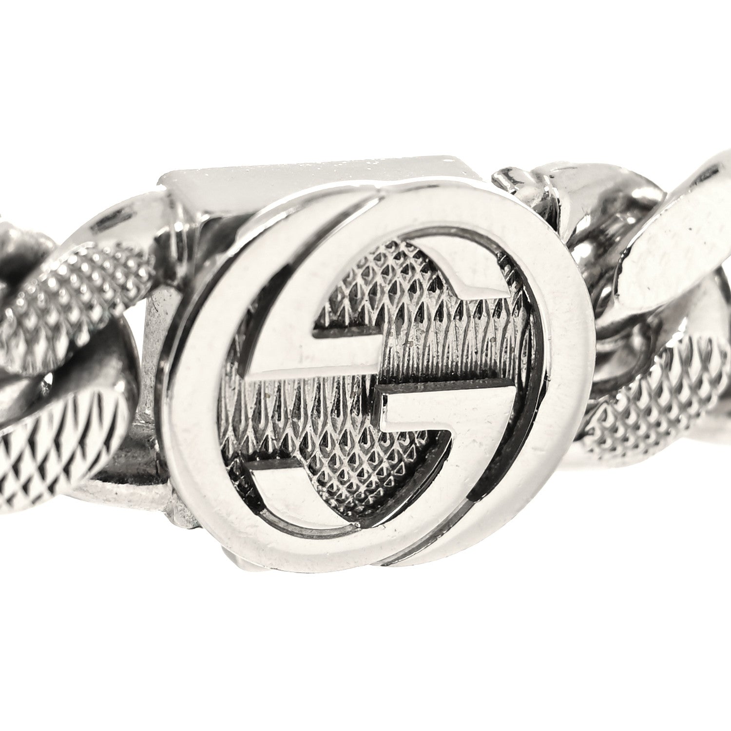 Gucci Palladium Interlocking G Gurmette Chain Necklace Silver 4 of 5