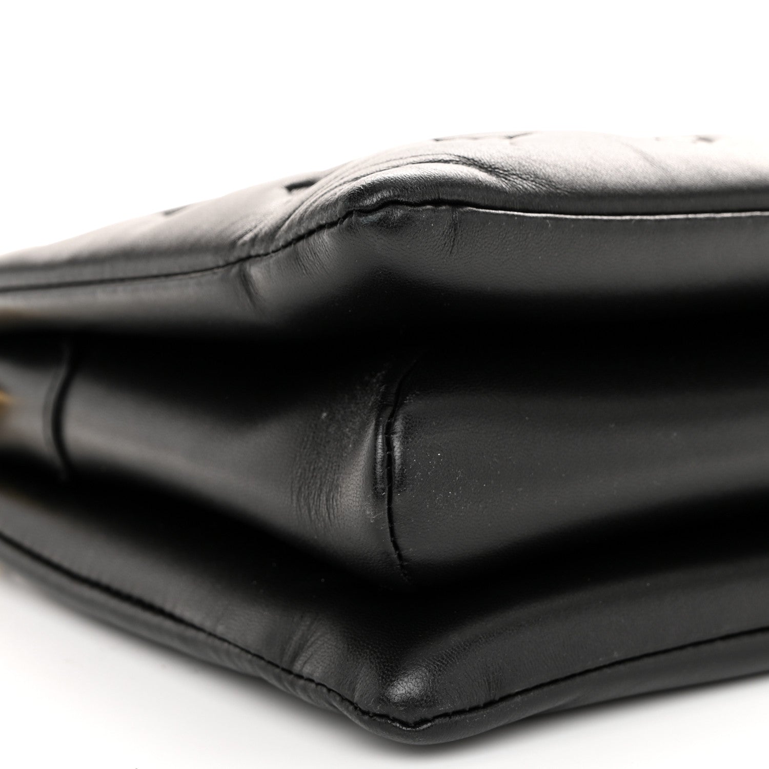 Louis Vuitton Lambskin Embossed Monogram Coussin PM Black 10 of 11