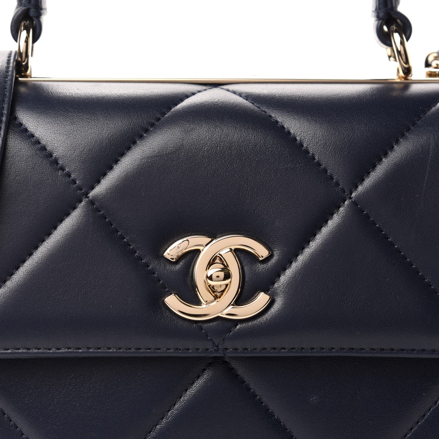 Chanel Lambskin Quilted Small Trendy CC Flap Dual Handle Bag Navy 12 of 13