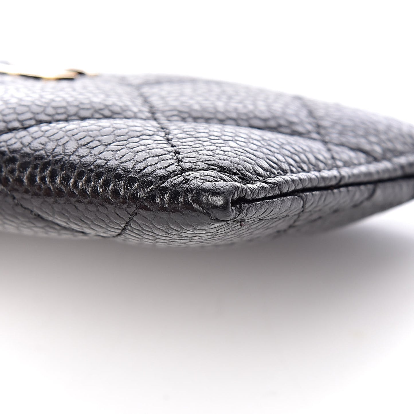Caviar Quilted Card Holder Black