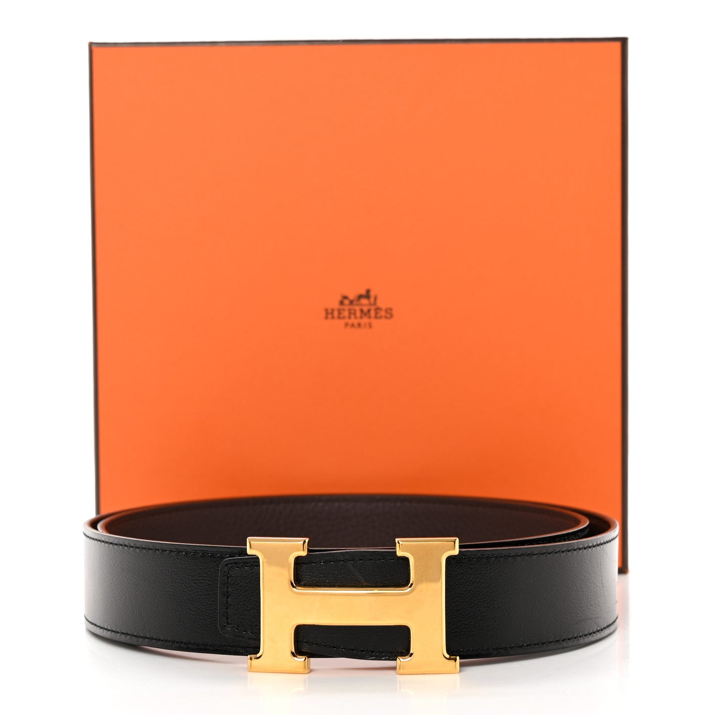 Box Togo Reversible 32mm H Belt Black Chocolate