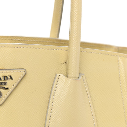 Prada Saffiano Vernice Crystal Studded Tote Talco 10 of 11