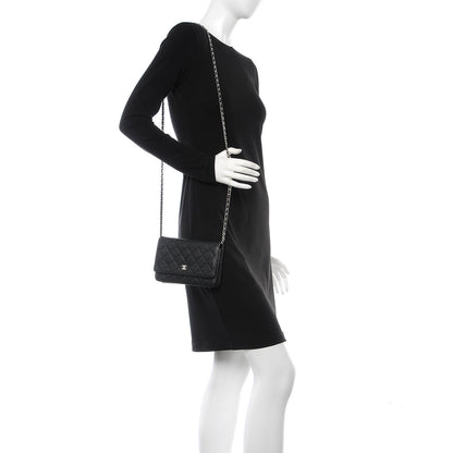 Chanel Caviar Quilted Wallet On Chain WOC Black 2 of 10