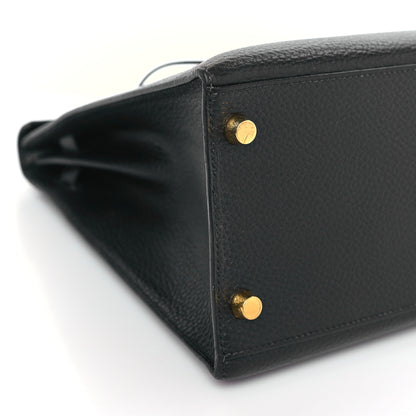 Hermes Vache Liegee Kelly Sellier 35 Black 11 of 12