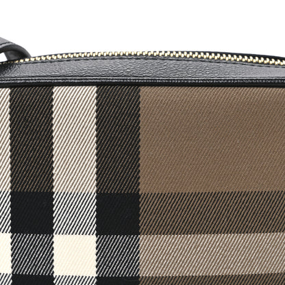 Burberry Giant Check Calfskin Small Camera Bag Black 9 of 11