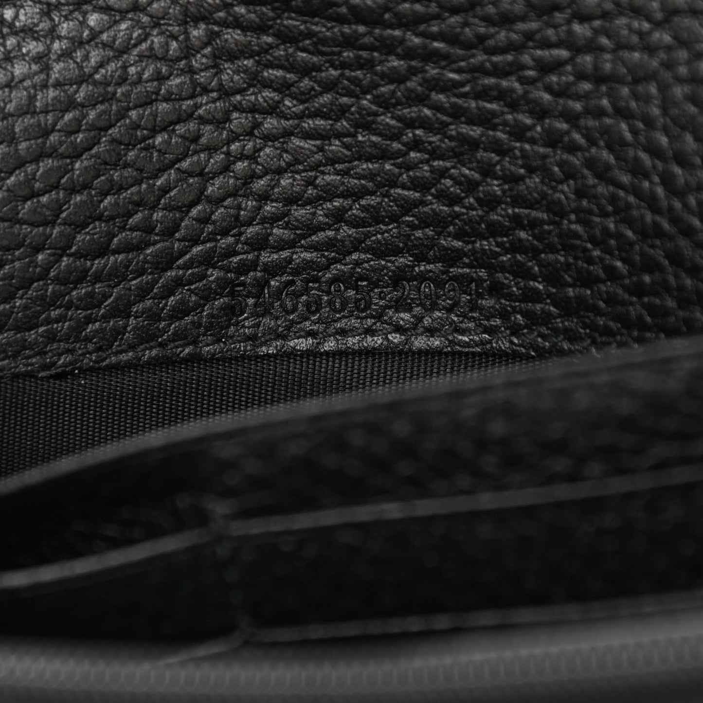 Calfskin Petite GG Marmont Wallet Chain Bag Black