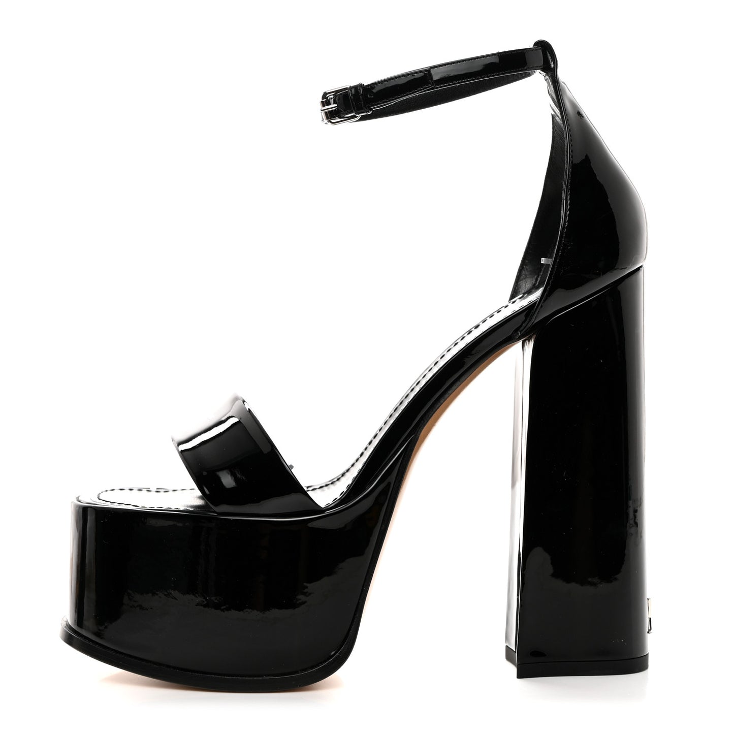 Patent Fame Platform Sandals 38 Black