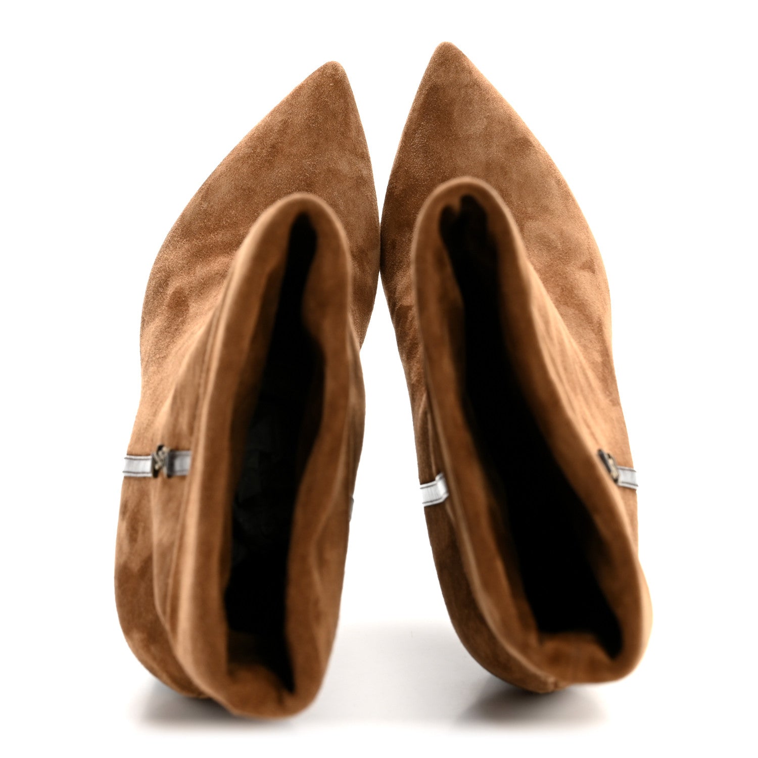 Saint Laurent Kid Scamosciato Liz 85 Wedge Booties 37.5 Dark Land 2 of 9