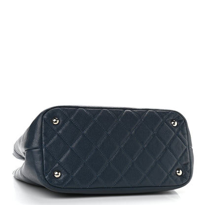 Chanel Caviar Timeless CC Soft Tote Navy Blue 4 of 10