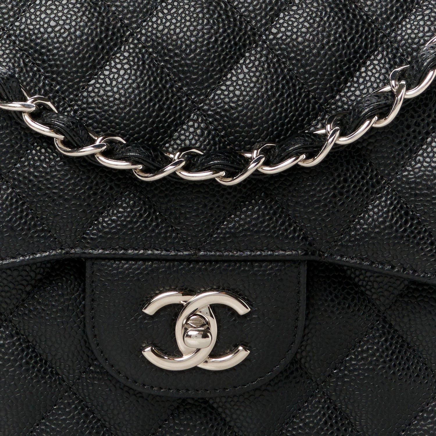 Chanel Caviar Quilted Jumbo Double Flap Black 9 of 11
