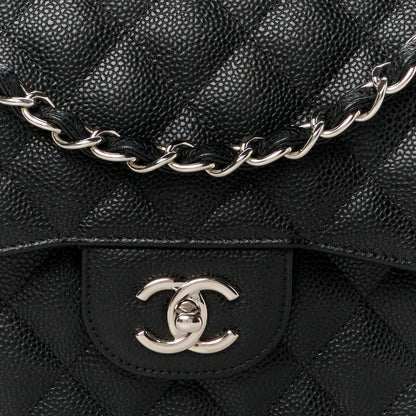 Chanel Caviar Quilted Jumbo Double Flap Black 9 of 11
